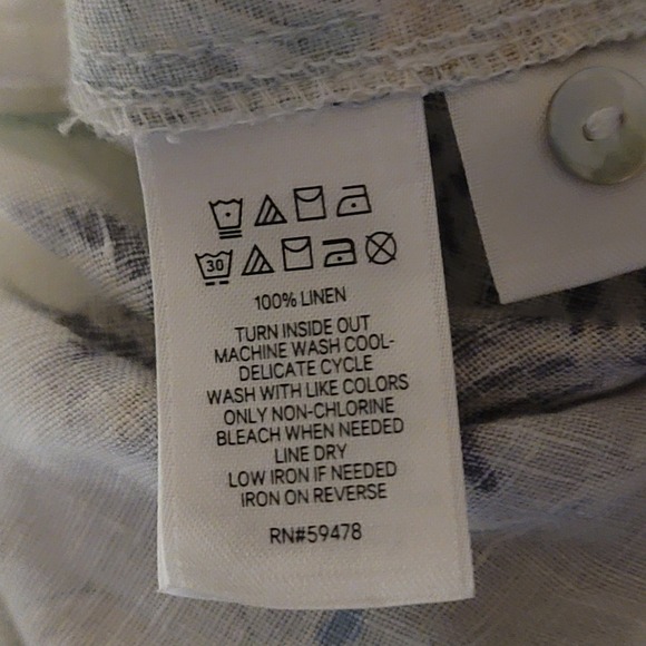 C&C California Tropical Scene Toucan Palm Tree Car Linen Dress Plus Size 3X - Picture 9 of 9